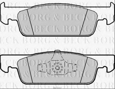 BORG & BECK bbp2407 -  Комплект тормозных колодок, дисковый тормоз